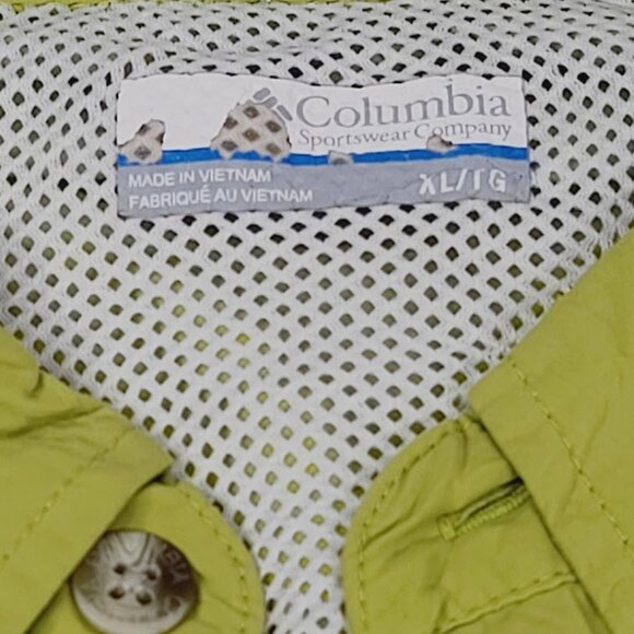 Columbia Men's Green PFG Bahama II Short-Sleeve Fishing Button-Front Shirt Sz XL - Picture 6 of 10